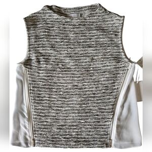 NEW 1. State Sleeveless Top With Zipper Detail - S